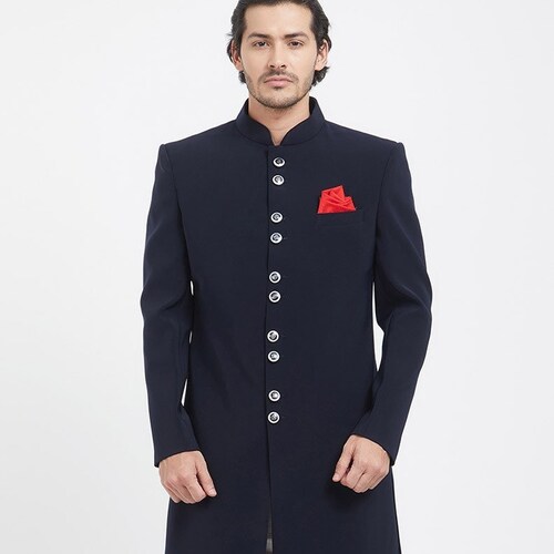 Indian Ethnic Designer shops Sherwani with Silk Churidar for Men, Indowestern Set for Wedding, Achkan for Men, Sherwani for Wedding Men