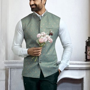 Indian Ethnic Designer Sherwani With Dhoti for Men Indowestern