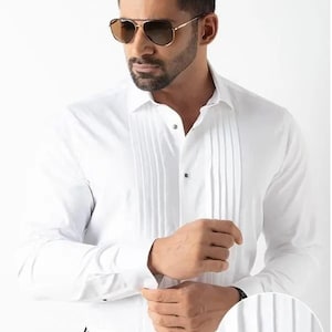 Tuxedo Pintex Dress shirt for Man | Full Pintex Shirt for Man | Wedding and Party Dress Shirt