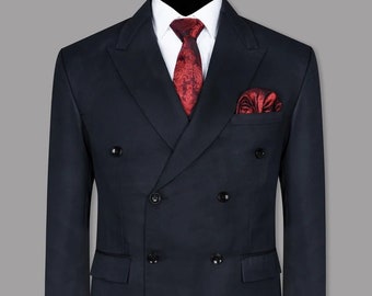 Blue Double Breasted Formal Suit for Men, Suit for Office, Double Breasted Blazer for Men, Blazer for Office, Formal Blazer for Men