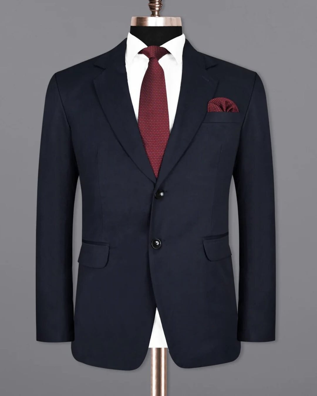 Men's Charcoal Single Breasted Formal Blazer