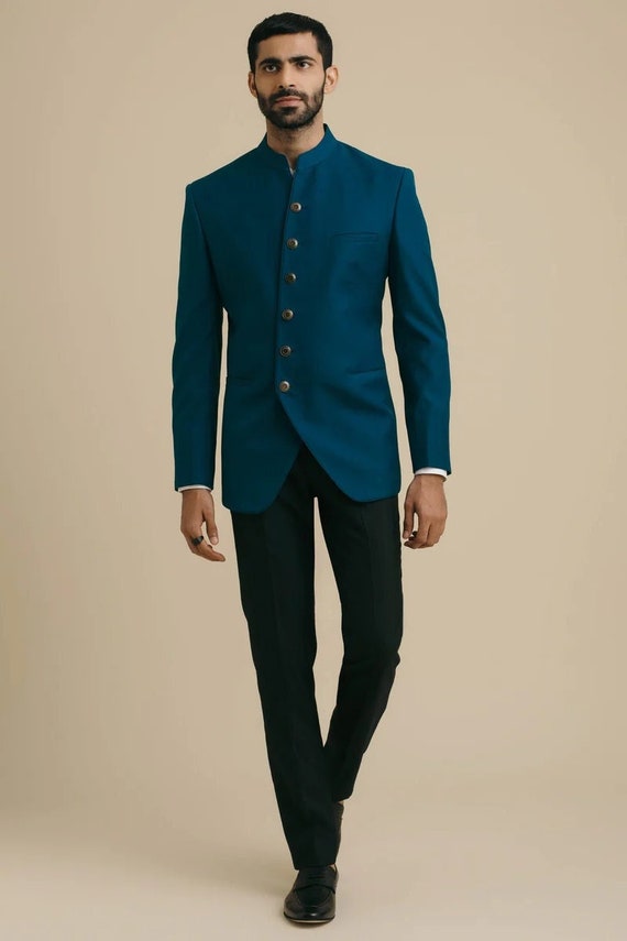 Blue bandhgala suit | Jodhpuri suits for men, Coat pant for men, Indian  wedding suits men