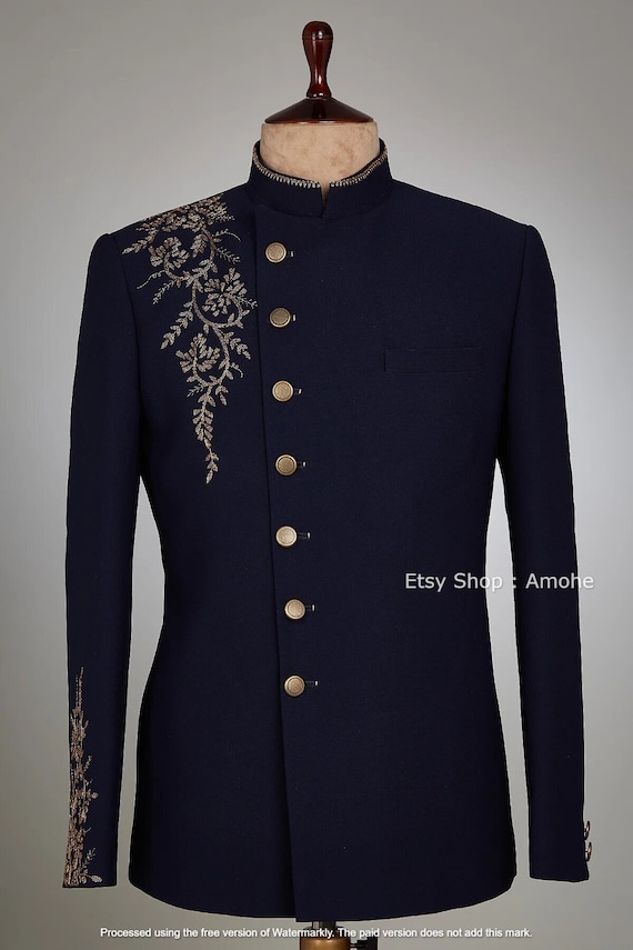 Jodhpuri Suit braved with an embroidery design of a lion, shining over the  bottle green vel… | Designer suits for men, Dress suits for men, Designer  clothes for men