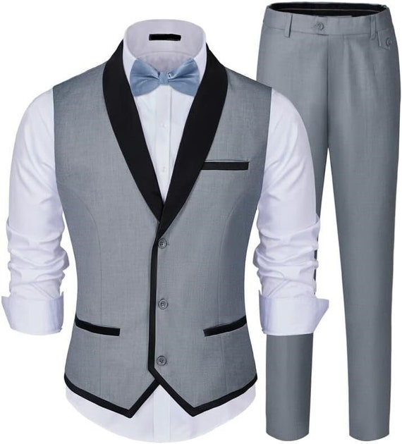 Lindbergh MENS WAISTCOAT FOR SUIT SLIM FIT - Suit waistcoat - black -  Zalando.co.uk