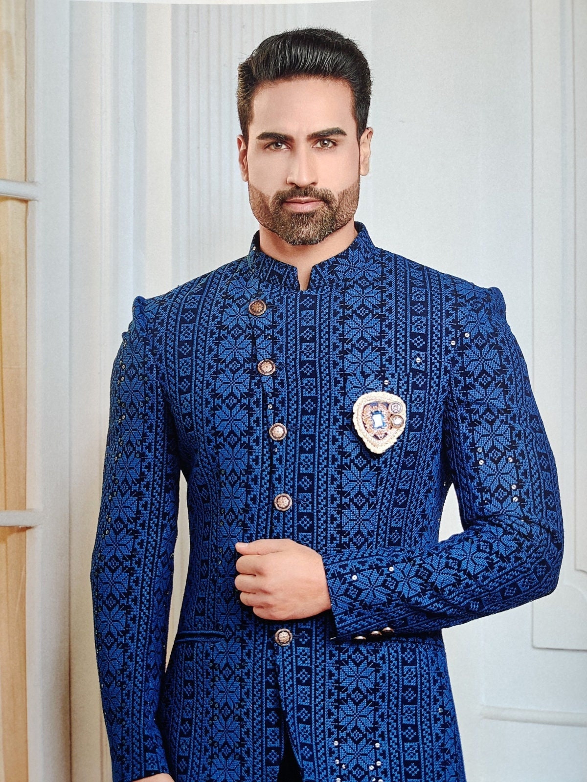 Embroidered Mens Jodhpuri Suits at Best Price in Delhi | Qss Enterprises  Private Limited