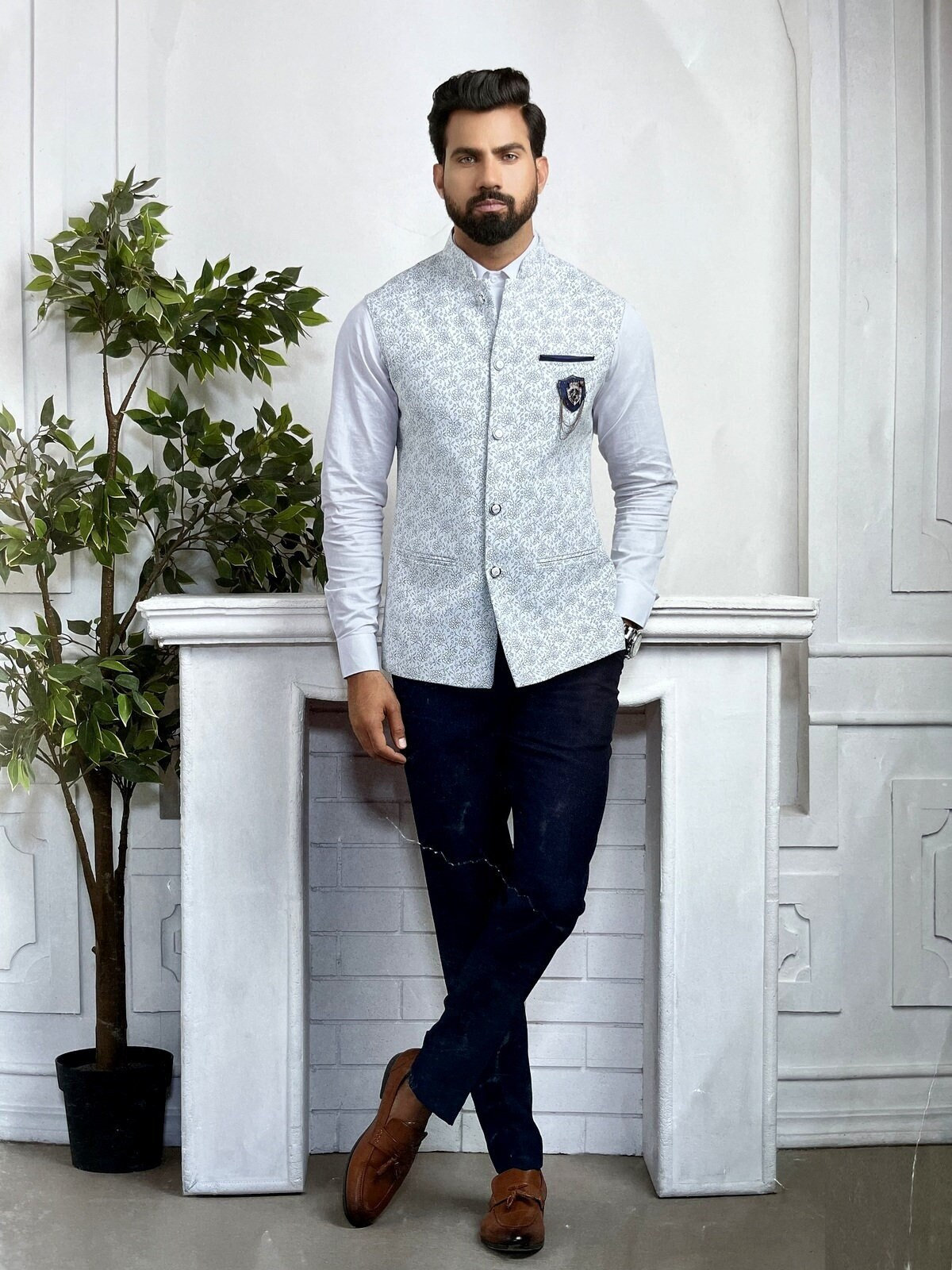 Pant shirt nehru jacket sales