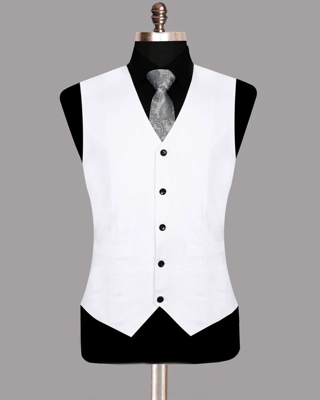 Import Fabric Vest Jacket Vest Slim Fit Office Waistcoat Etsy