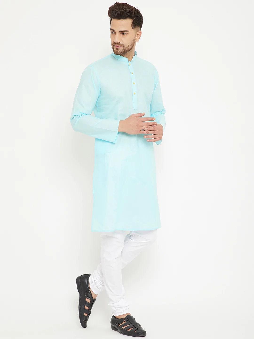 Sky Blue Indian Kurta Pajama Etsy
