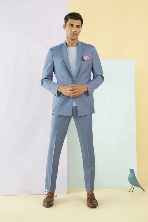 Two Piece Suit for Men All Weather Party Casual Wear Suit for