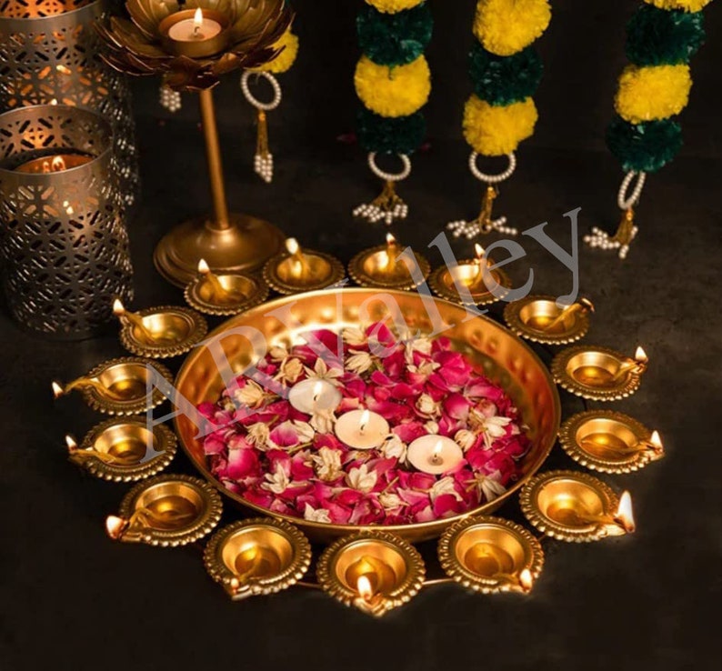 Urli Diya 3pcs Lotus Urli Bowl Diwali Decor Lotus Urli Etsy