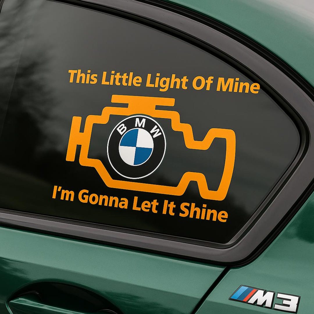 BMW Check Engine Light Decal - Etsy