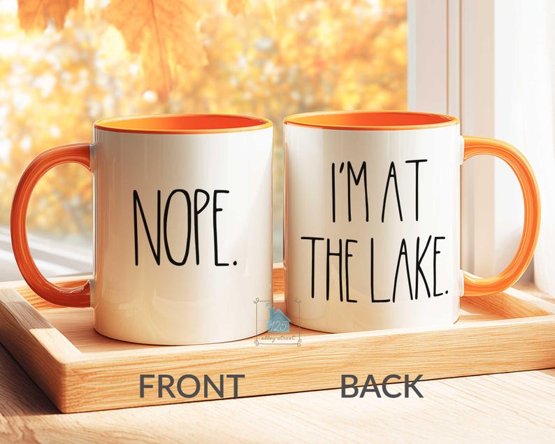 Lake House Gift, Lake Mug, Lake Life Decor, Funny Lake Lover Gift Idea, Lake Coffee Mug, Fishing Mug, Summer Camping Boating Mug, Nope Cup image 9