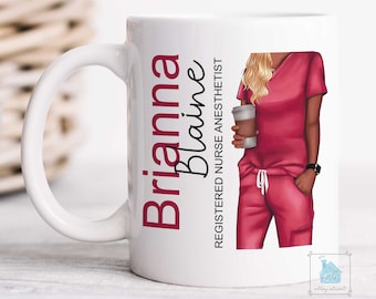 Personalized Nurse Mug, Custom RN Graduation Gift