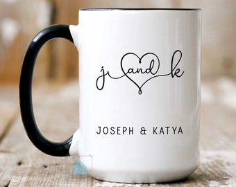 Mr. Mrs. Mug, Custom Couple Mug With Names, Personalized Wedding Gift, Valentines Day Gift For Him Her, Married Engaged Cup Anniversary Gift