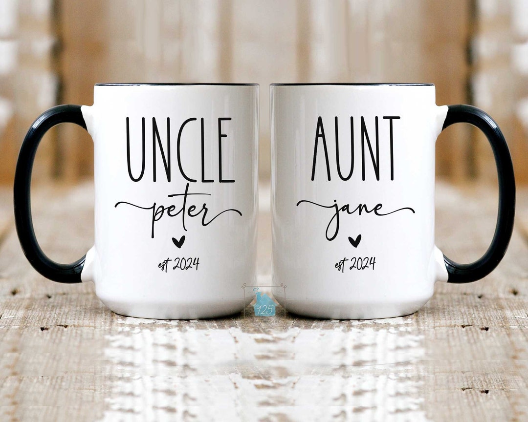 Uncle Aunt Mug, Pregnancy Announcement Gift for New Auntie Aunty ...