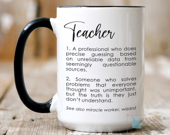 Funny Teacher Definition Coffee Mug: Teacher Appreciation Gift