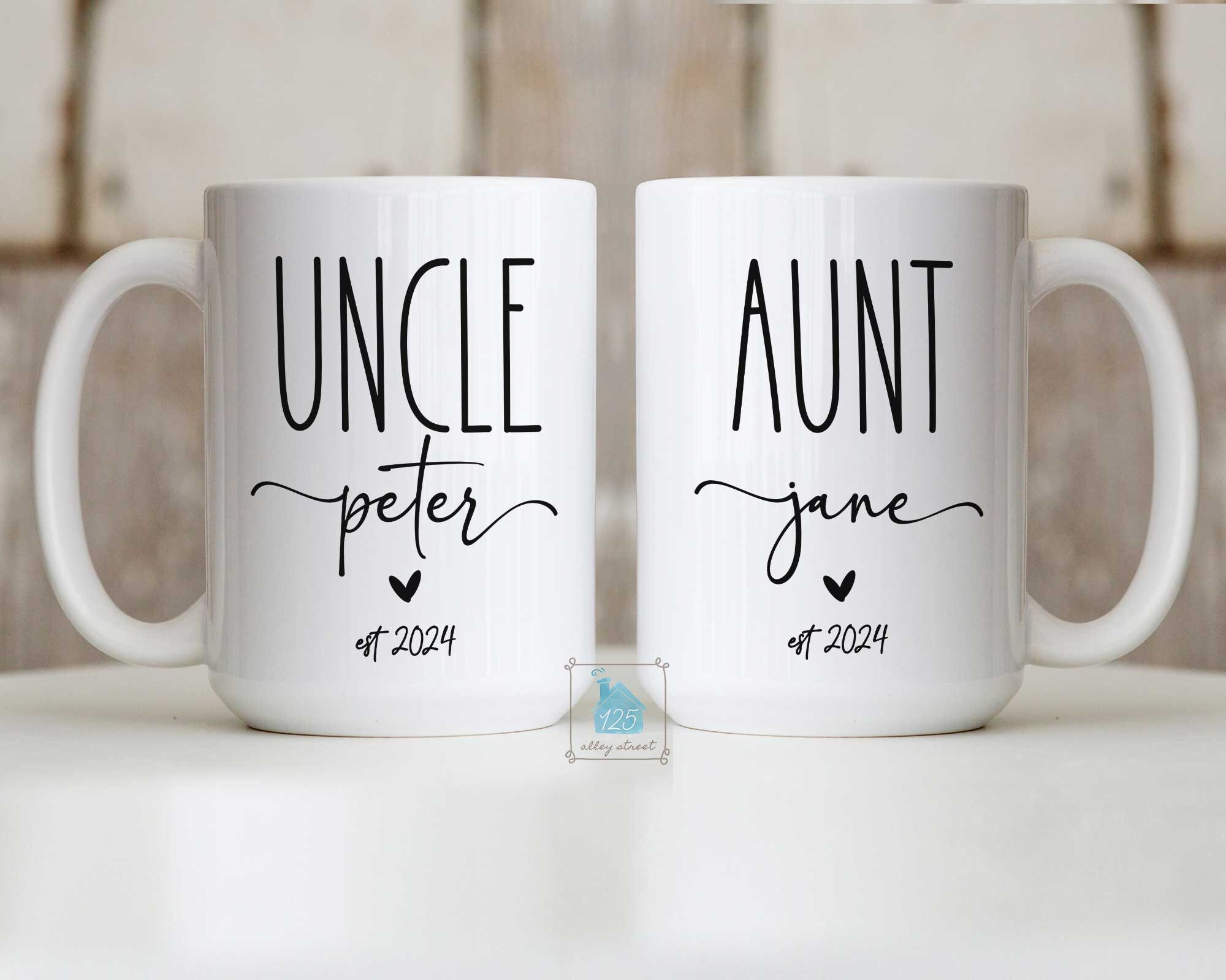 Uncle Aunt Mug, Pregnancy Announcement Gift for New Auntie Aunty ...