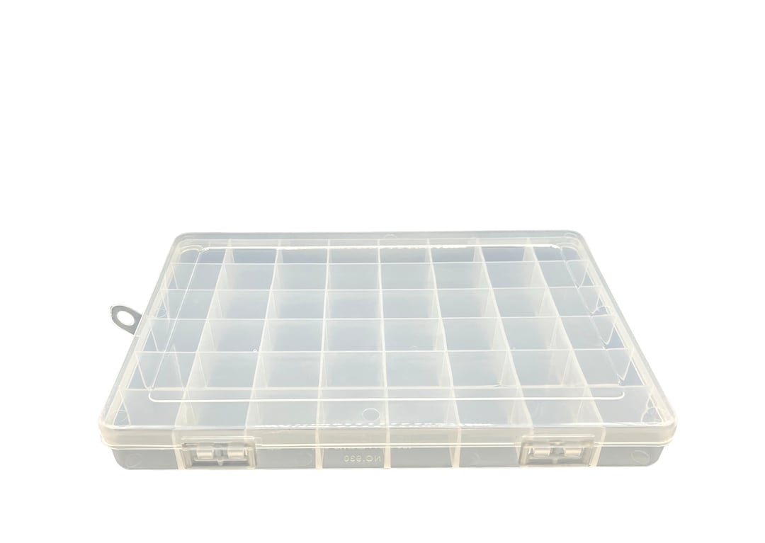 48 Compartment Storage Box – Clear Plastic Organiser With Hanging Hook ...