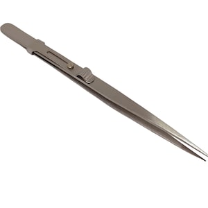 Diamond Gem Jewelry Tweezers With Fixed lock Non-slip Stainless Steel