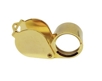 Loupe Magnifier x10 - Gold Coloured