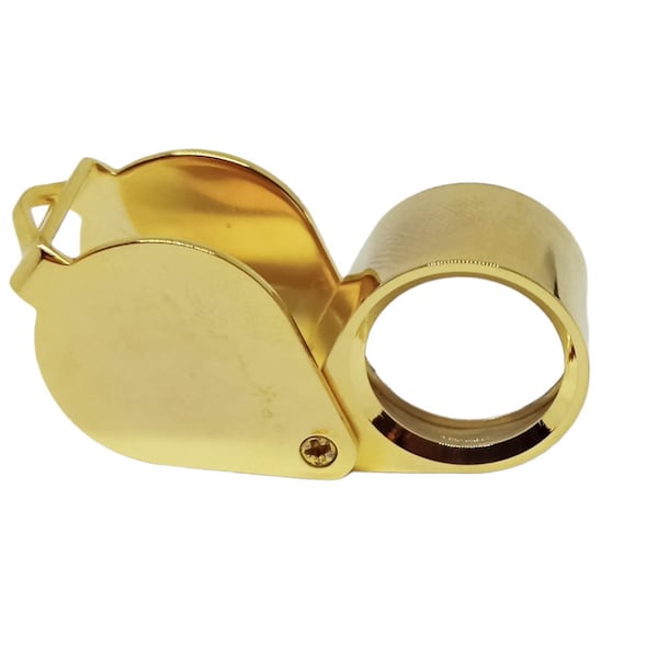 Loupe Magnifier x10 - Gold Coloured