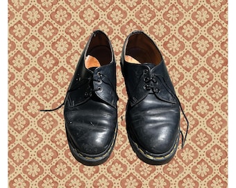 Vintage 90s Dr. Martens 1461 Black Leather Oxford Shoes (US Men's 7)