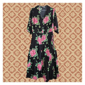 Vintage 90s Floral Maxi Dress