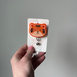 Tiger badge reel | nurse gift