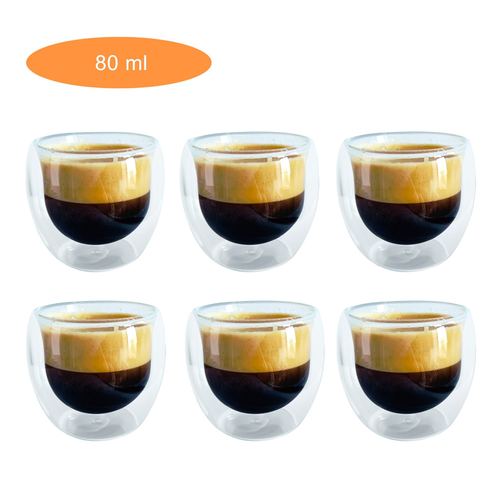 Double Wall Insulated Glasses Thermal Coffee Glass Mug Tea Cup 80