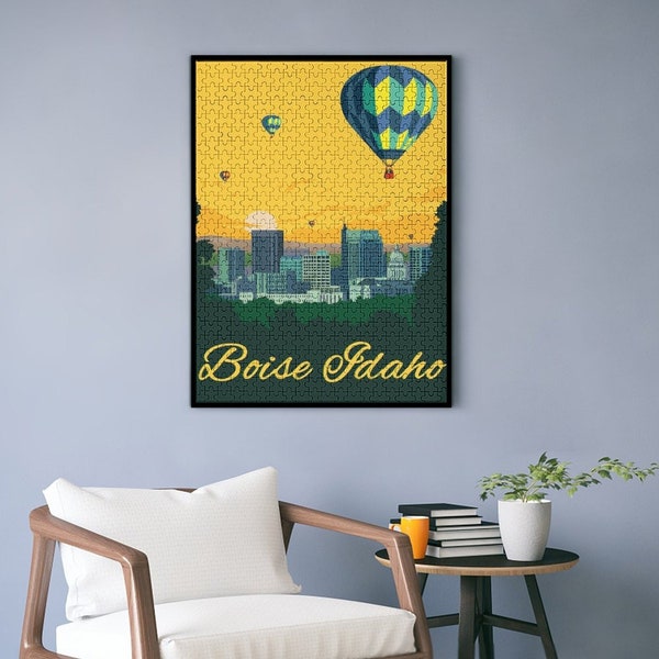 500/1000 pcs Boise Idaho Vintage American City poster Jigsaw Puzzle for Game Night gift presents, Educational Toys, birthday gifts