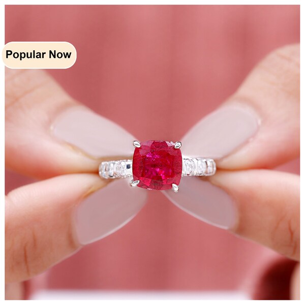 Ruby Engagement Ring Etsy