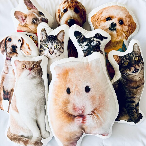 Custom cat shaped pillow etsy