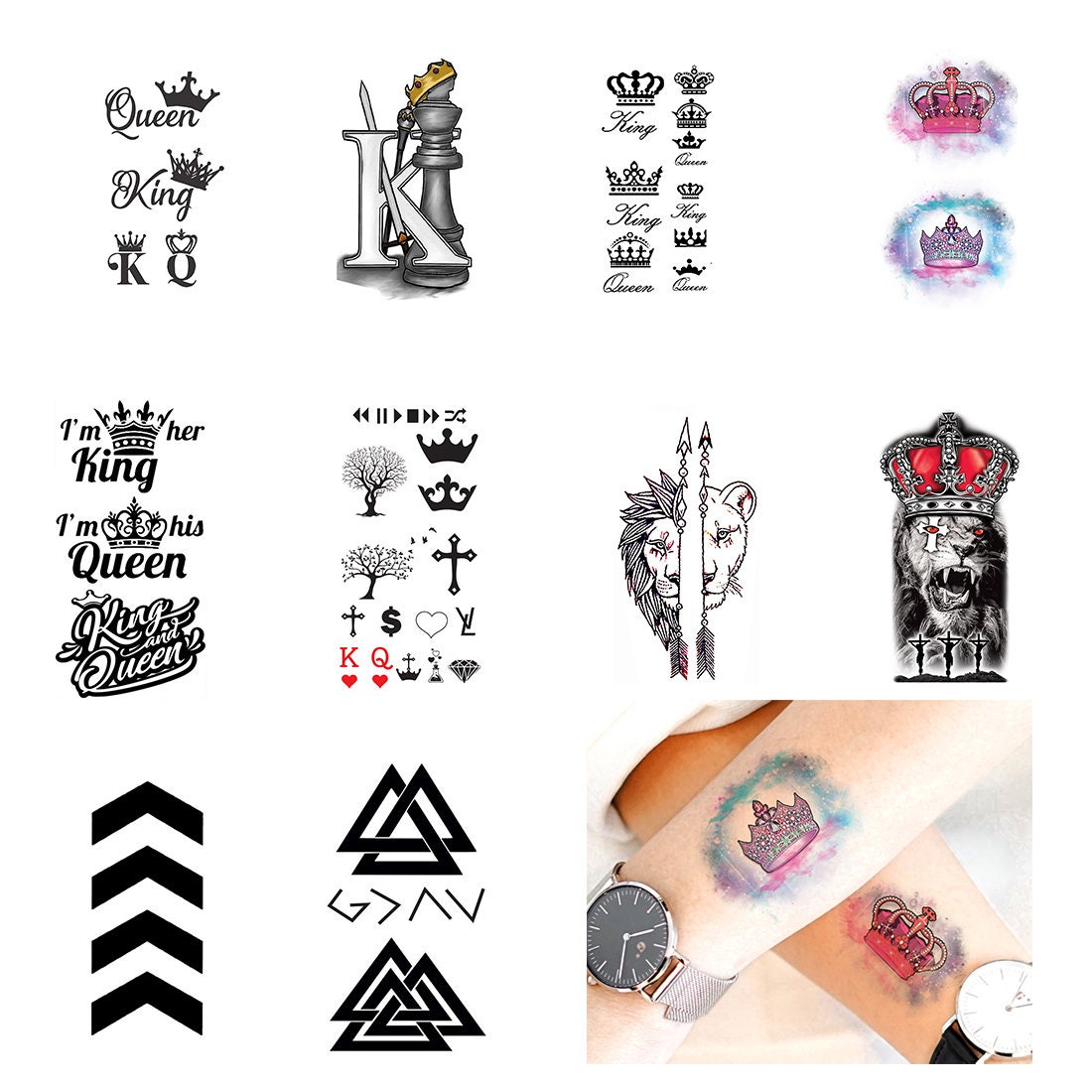 King and Queen Couple Tattoo Design  Meaningful Couple Tattoos   Meaningful Tattoos  Crayon