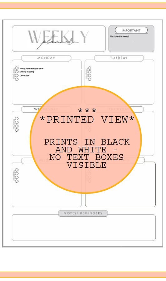 EDITABLE and PRINTABLE - Personal Daily, Weekly, Monthly Planner With ...