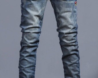 Traditionally" Men's Vintage Blue Designer Denim Jeans
