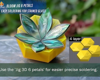 Bloom Jig 6 Peltas set – Precision for Every Angle Perfect Soldering for creating intricate 3D Hex and succulent arrangements