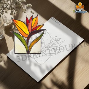 Digital Download Stained Glass Bird of Paradise Pattern | Festive ...