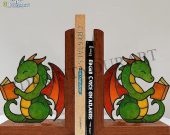 Digital Download Stained Glass Dragon Bookend Pattern | Festive Suncatcher Design | Hobby License Download