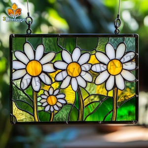 Digital Download Stained Glass Jasmine Pattern | Festive Suncatcher Design | Hobby License Download