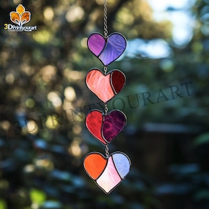 Digital Download Stained Glass Heart Pattern | Festive Suncatcher Design | Hobby License Download