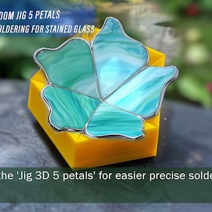 Bloom 5 petals 3D Stained Glass Pentagon   Jig Set – Precision for Every Angle Perfect Soldering for creating and succulent arrangements