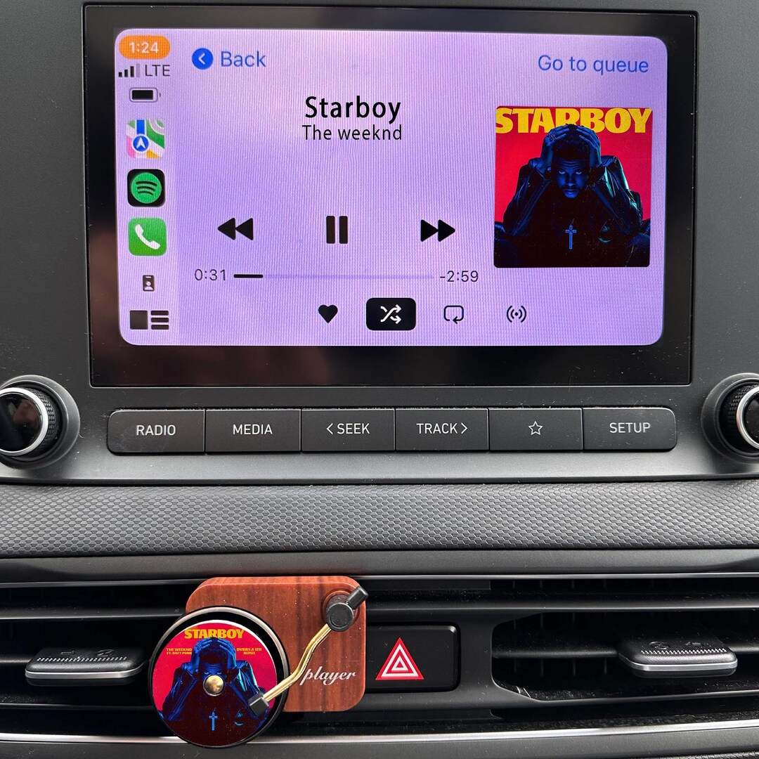 The Weeknd Car Air Freshener Vent Clip Perfume Turntable Decoration