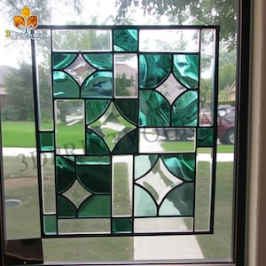 Digital Download Stained Glass Stained glass Panel Pattern | Festive Suncatcher Design | Hobby License Download
