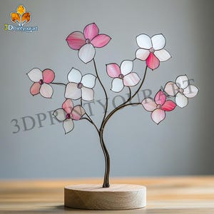 デジタルダウンロード ステンドグラス 桜のパターン | お祝いのサンキャッチャーデザイン | 趣味ライセンスダウンロード