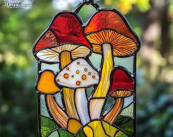 ヴィンテージ セラミック マッシュルームポット - 蓋付きレトロ装飾瓶