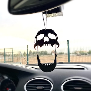 Bull Head Shape Pendant Car Rear View Mirror Charm Hanging Decoration  Accessory 