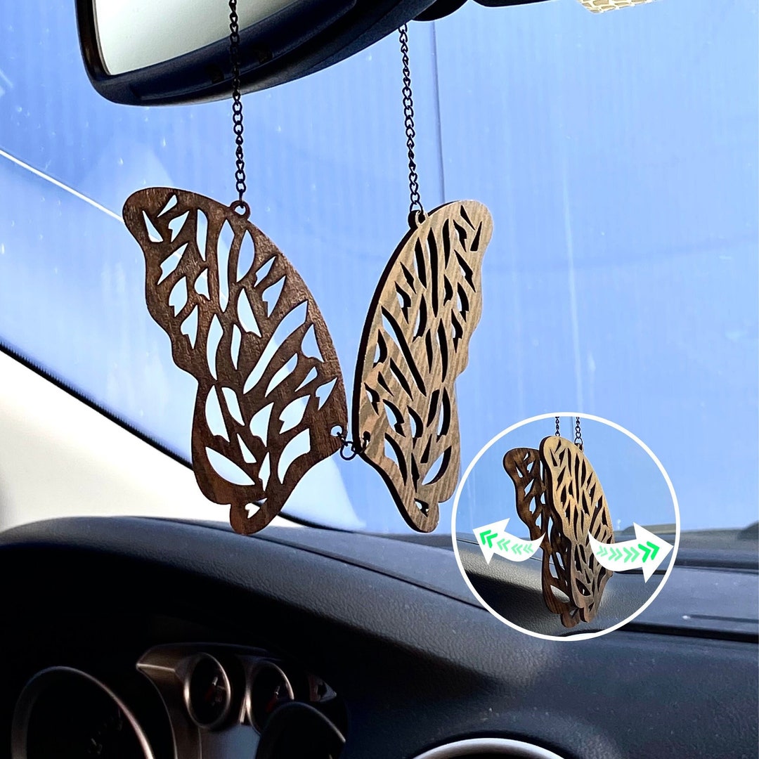 Flying Butterfly Car Charm Butterfly Car Rear View Mirror Etsy