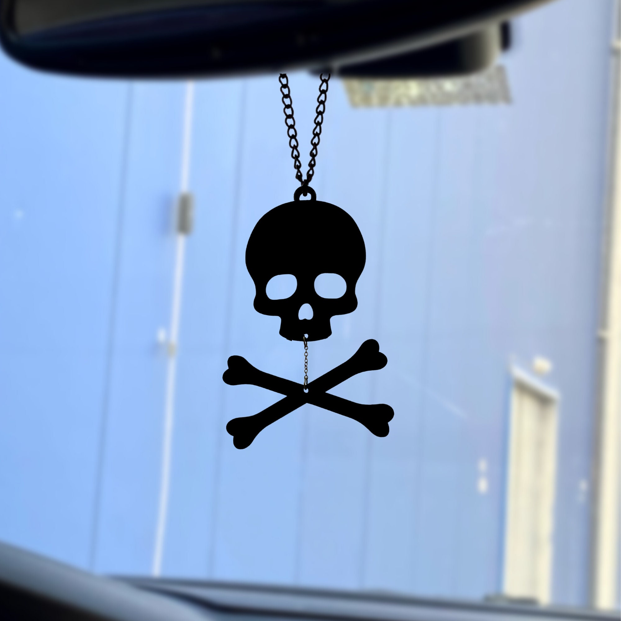 Bone Skull Car Charm, Skull Car Decor, Skull Car Ornament 