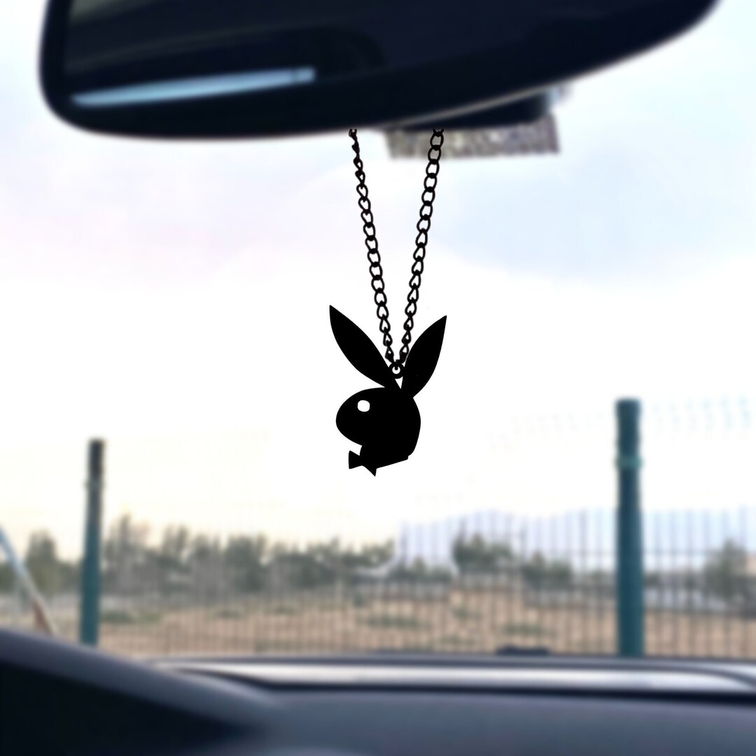 Black Playboy Bunny Car Mirror Charm, Playboy Bunny Ornament Etsy