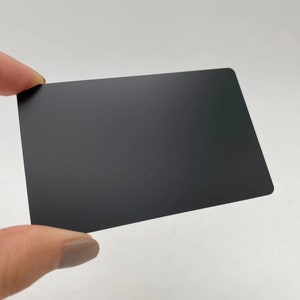 Metall NFC-Visitenkarten aus Edelstahl, Personalisierbar, Digitale Visitenkarte Schwarz